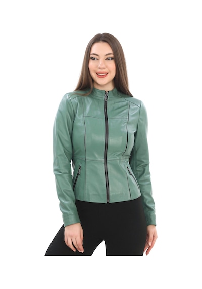 New Zaya Leather Kadın Hakiki Kuzu Deri Ceket