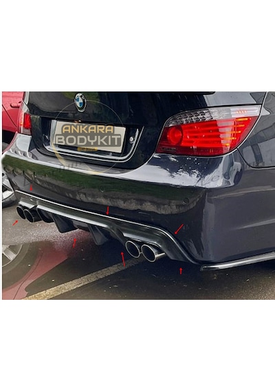 E60 M5 Çift Çıkış Difüzör - Siyah - Plastik