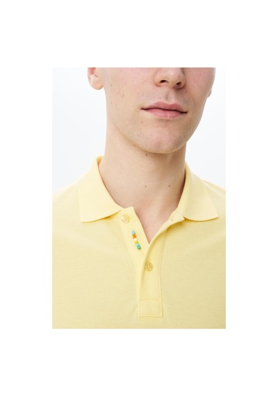 AR-MA Arma Erkek Regular Fit Basic % 100 Pamuk Pike Polo Yaka Tişört Y29374354802 Sarı