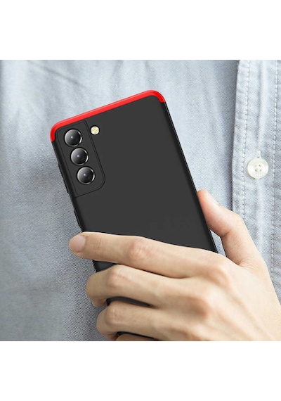Galaxy S21 Kılıf Zore Ays Kapak Siyah-Mavi