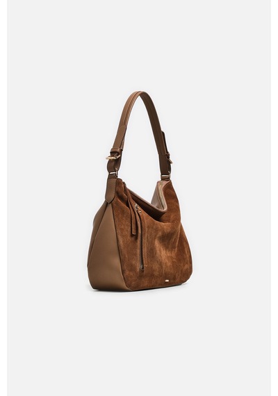 K&s Süet Omuz Çantası Camel