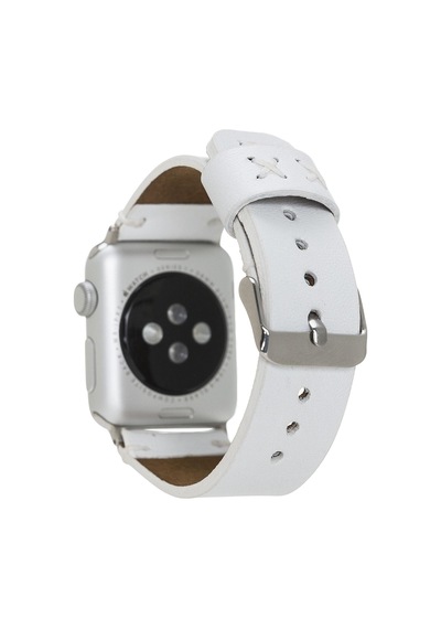 Apple Watch Uyumlu Deri Kordon 38-40-41mm Orfe F3 Beyaz Diğer