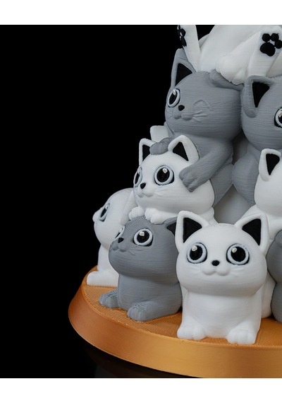 Işıklı Kedi Kulesi - Dekoratif Yılbaşı Ağacı Gece Lambası 17 Cm Diğer