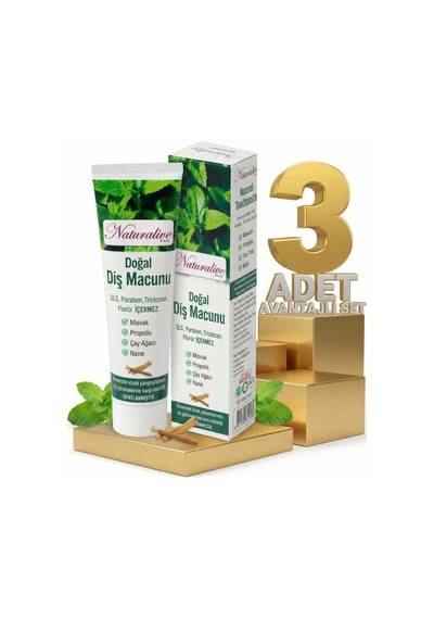 Naturalive Doğal Diş Macunu 3x100 Gr