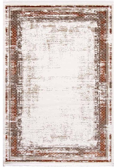 Çam Halı Lizbon 4502 Taba Enti Halı Modern Eskitme Desenli Makine Halısı