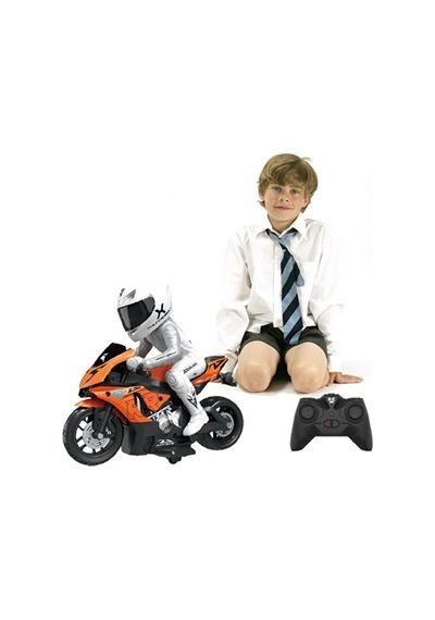 Uzaktan Kumandalı Hızlı Işıklı Şarjlı Motorsiklet 1/10 21 Cm Çok Renkli