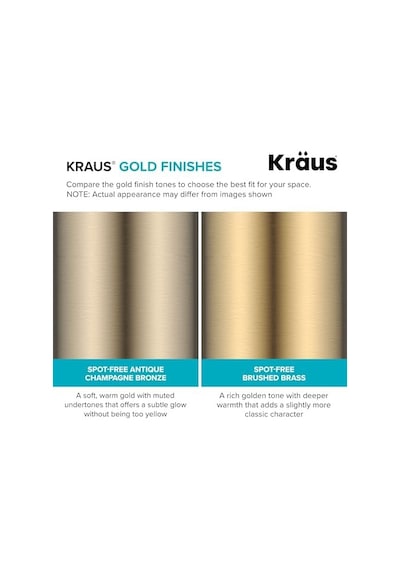 Kraus Boden Mutfak Sabunu Ve Losyon Dispenseri Spot İçermez Antika Şampanya Bronz, Ksd-53sfacb 000 Açık Krem