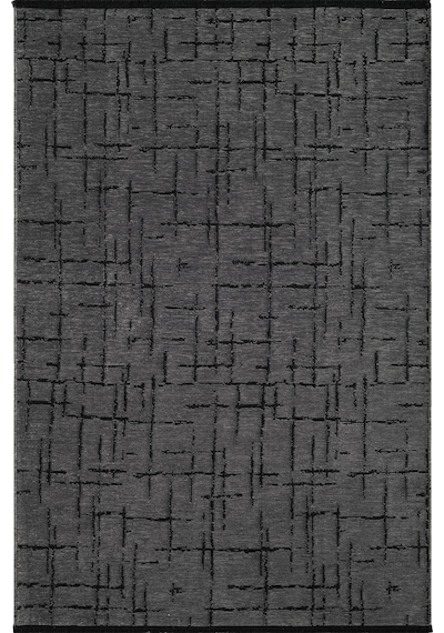 Gaia Antrasit Halı Yıkanabilir Kaymaz Taban Şönil Kilim Dokuma Pamuk Taban Kilim 10123 Antrasit