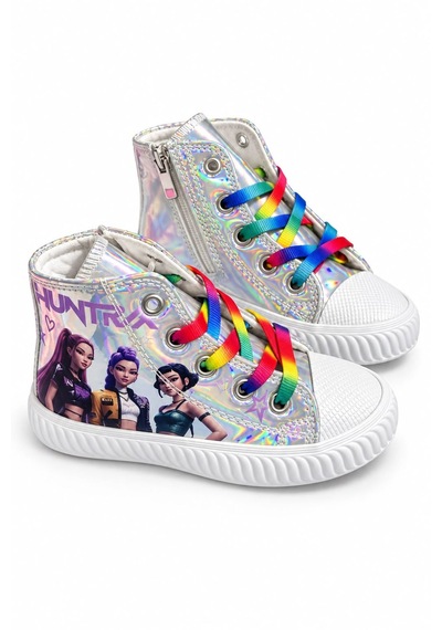Nese Shoes Hunterix & Huntrx Temalı Kız Çocuk Spor Ayakkabı, Sneaker, Fermuarlı Ve Bağcıklı Siyah Açık Gri Nese Shoes Hunterix & Huntrx Temalı Kız Çocuk Spor Ayakkabı, Sneaker, Fermuarlı Ve Bağcıklı Siyah Açık Gri