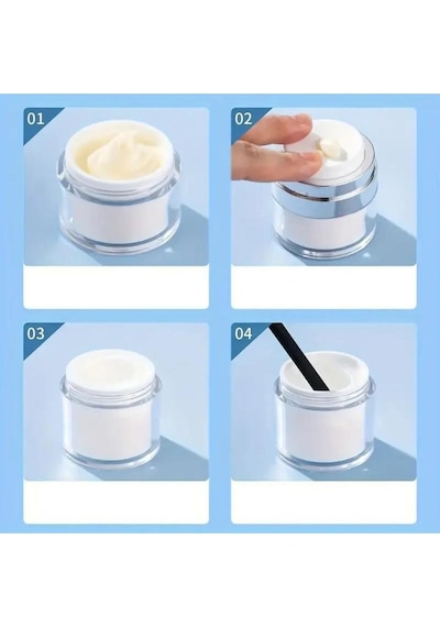 Hava Almayan Basınçlı Hava Geçirmeyen Krem Losyon Kavanozu 50 Ml Şeffaf 6 X 6 X 8 Tekli Krem Kavanoz