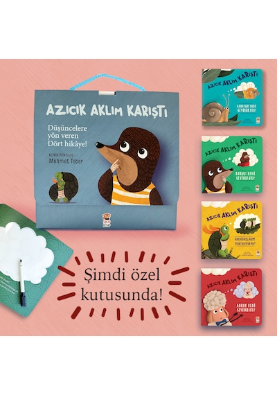 Azıcık Aklım Karıştı 4 Kitap Kutulu Set - Mehmet Teber- Sincap Kitap