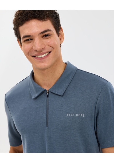 Skechers M Soft Touch Pique Polo Erkek Gri Polo Yaka Tshirt S2610086-3998