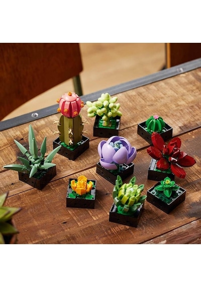 LEGO® Botanicals Sukulentler 10309  – Yetiskinler için 9 Bitki ve Saksi Içeren Dekoratif Yapay Çiçek Modeli Yapim Seti (771 Parça)
