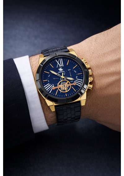 Premium Çelik Lüks Erkek Kol Saati Ayarlanabilir Kordon Siyah-gold - 818646583 Siyah