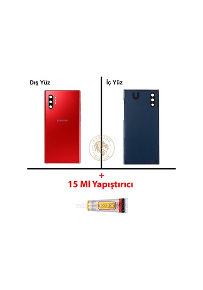 Samsung Galaxy Note 10 Plus Kırmızı Uyumlu Arka Kapak + Yapıştırıcı