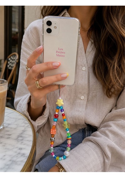 Name Pop A Telefon Askısı, Boncuklu Telefon Charmı Ve Çanta Aksesuarı
