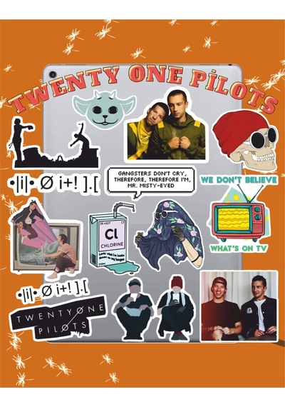 Twenty One Pilots Sticker Seti Laptop Ajanda Notebook Tablet Telefon Defter Etiket Bullet Journal Diğer