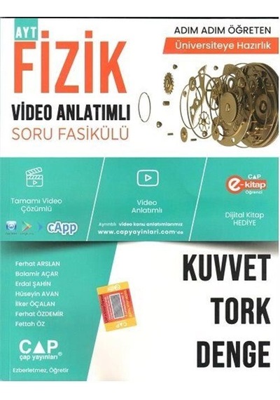 2023 Fizik Kuvvet Tork Denge Video Anlatımlı Soru Fasikülü -  Çap Yayınları