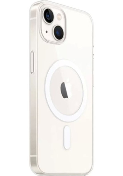 Apple İphone 14 Kılıf Magneticsafe Şeffaf Silikon - Şeffaf