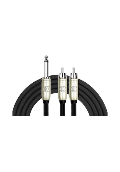 Kirlin 2Mt. Y Kablo 1/4'' Mono Erkek - 2Xrca Erkek