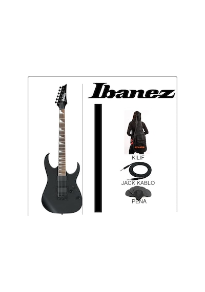 Ibanez Grg121Dx Bkf Gıo Serisi Siyah Flat Elektro Gitar
