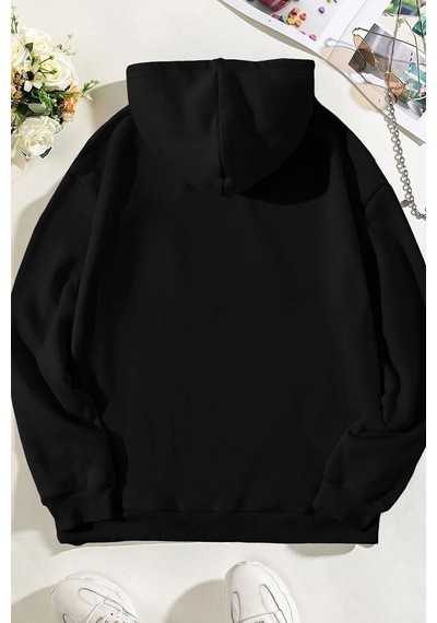 Uyguntarz Unisex Chen Üzümlü Kekim Baskılı Sweatshirt siyah
