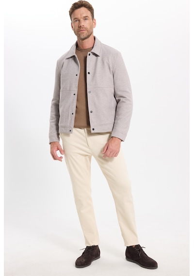 Tudors Erkek Slim Fit Dar Kesim Çift Cepli Çıtçıt Kapamalı Taş Mont-46278