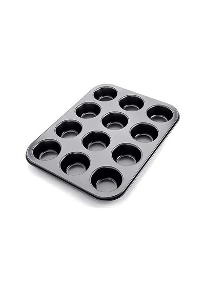 Tr Muffin Kek Kabı Ve Cupcake Fırın Tepsisi Yapışmaz Metal Hamur, 12 Gözlü Muffin Kabı, Cup Cake Pişirme Te Diğer