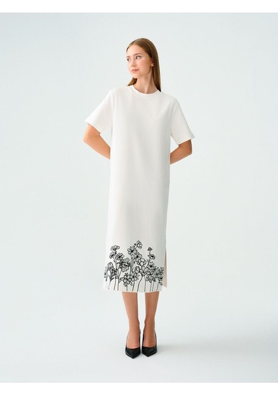 LOFT Loose Fit Kadın Elbise Lf2038370 Q1.v1 Ekru