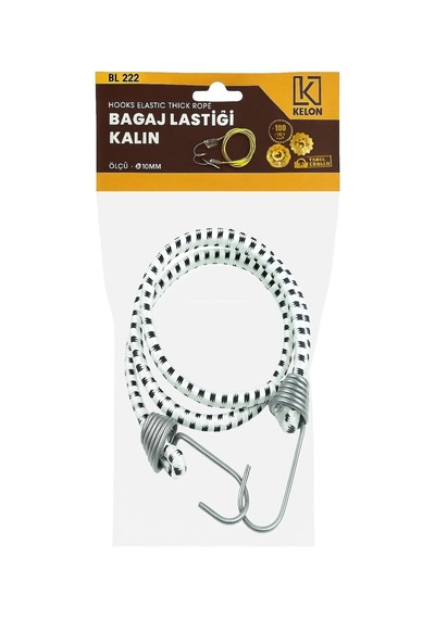 Kelon Bagaj Lastiği, Bagaj Gergisi, Elastik Halat, Kanca, 10 Mm Kalınlık, Bagaj Lastiği, Güçlü Çekiş, Dayanıkl