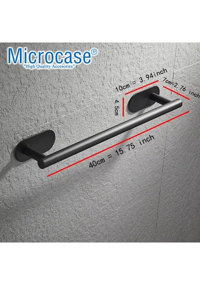 Microcase Kendinden Yapışkanlı Paslanmaz Çelik Havlu Askılığı Al5717 Gümüş