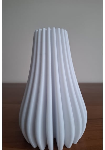 Spiral Vazo - 15 Cm Beyaz