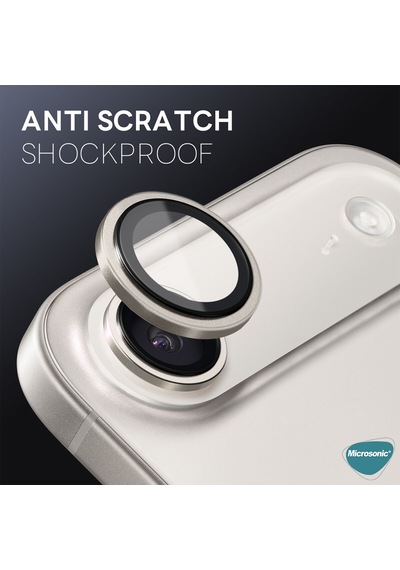 Microsonic Apple Uyumlu iPhone 17 Air Tekli Kamera Lens Koruma Camı Gümüş