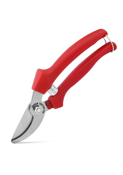 Budama Bağ Üzüm Makası Eğri Kırmızı 21 Cm