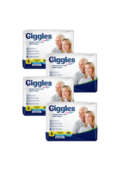 Giggles Belbantlı Yetişkin Hasta Bezi Küçük Boy S 4 x 30'lu