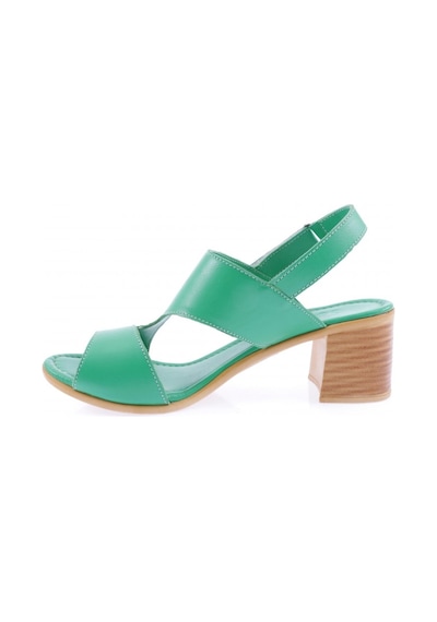 Dgn 2155 Kadin Cirtli Topuklu Sandalet 2155-2133-R12563 Çimen Yeşili