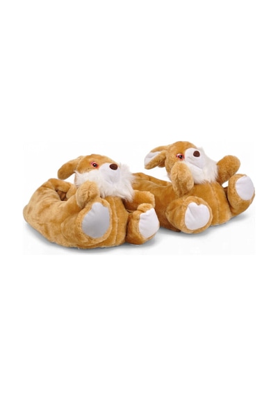 Akınalbella Sıcak Tutan Tavşan Desenli Camel Unisex Ev Terliğ Panduf H025.z.0000