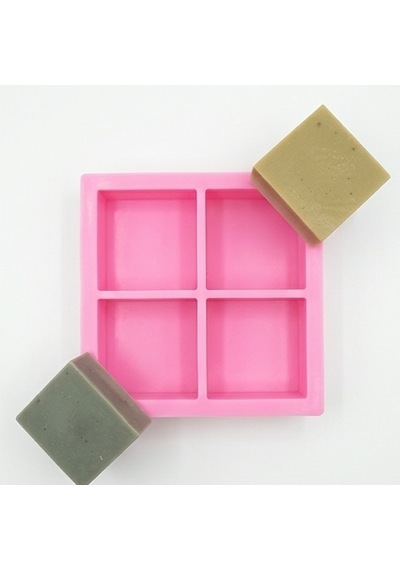 4 Lü Sabun Silikon Kalıp 6x6x3 Cm