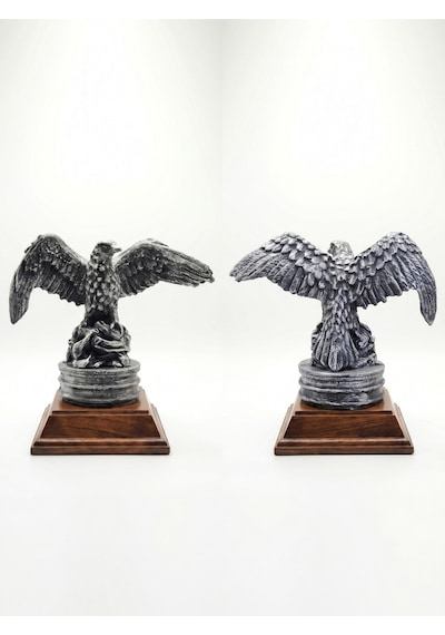 Dekoratif Kartal Biblo - 15x21cm Ahşap Stand Dahil Değildir