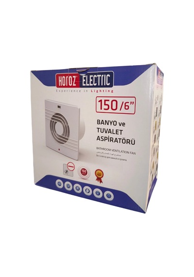 Horoz 500-000-150 Plastik Banyo Ve Tuvalet Aspiratörü 150ø 1 Adet