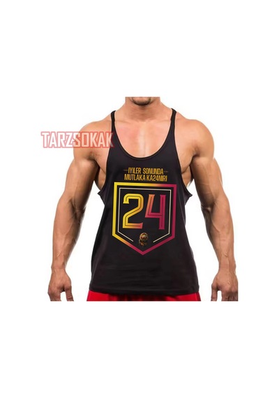 Tarzsokak Gym Tank Top Fitness Sporcu Atleti İyiler Sonunda Siyah