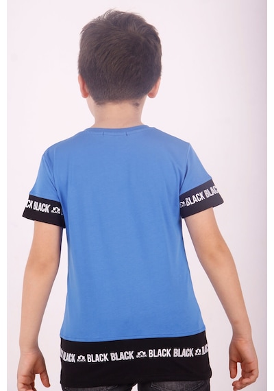 Toontoy Kids Toontoy Erkek Çocuk Black Baskılı Tişört Saks