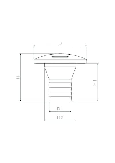 Tekne ve Karavan Dolum Kapağı Siyah Dolum Ağzı 38mm İtalyan