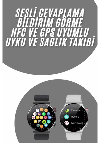 Akıllı Saat Adımsayar Nabız Ölçer Titreşim Özellikli Çağrı Cevapl