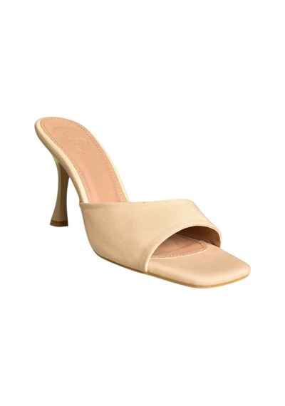 Fox Shoes U590149604 Ten Kumaş Topuklu Kadın Terlik Ten