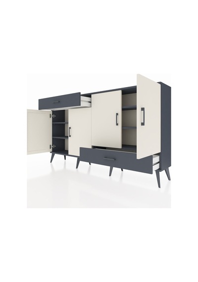 Arges Konsol 5 Raflı 2 Çekmeceli 4 Kapaklı 176x30x99 Antrasit-ayt Antrasit-aytaşı/antrasit Arges Konsol 5 Raflı 2 Çekmeceli 4 Kapaklı 176x30x99 Antrasit-ayt Antrasit-aytaşı/antrasit