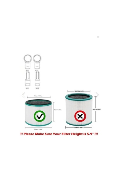 Dyson Dp01 / Dp03 / Hp01 / Hp02 Uyumlu Hepa H13 + Aktif Karbon Filtre Yüksek Verimli Yedek Filtre Seti Diğer