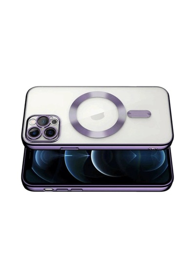 Apple iPhone Uyumlu, 13 Pro Kılıf Kross Magneticsafe Kapak - Mor