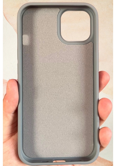 İphone 13 / 14 Yıldız Tozu Premium Gri Silikon Kılıf