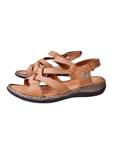 Mammamia D26ys-2415 Kadın Hakiki Deri Günlük Comfort Sandalet Taba
